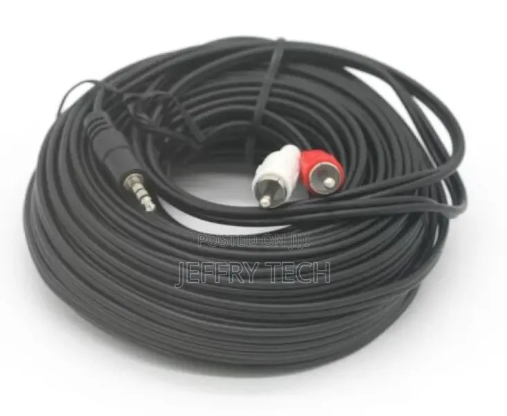 3.5mm Stereo Jack M to Dual Rca M 20M Cable
