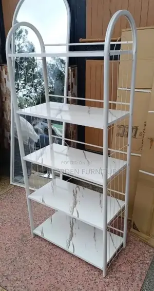 White Five Layer Shoe Racks