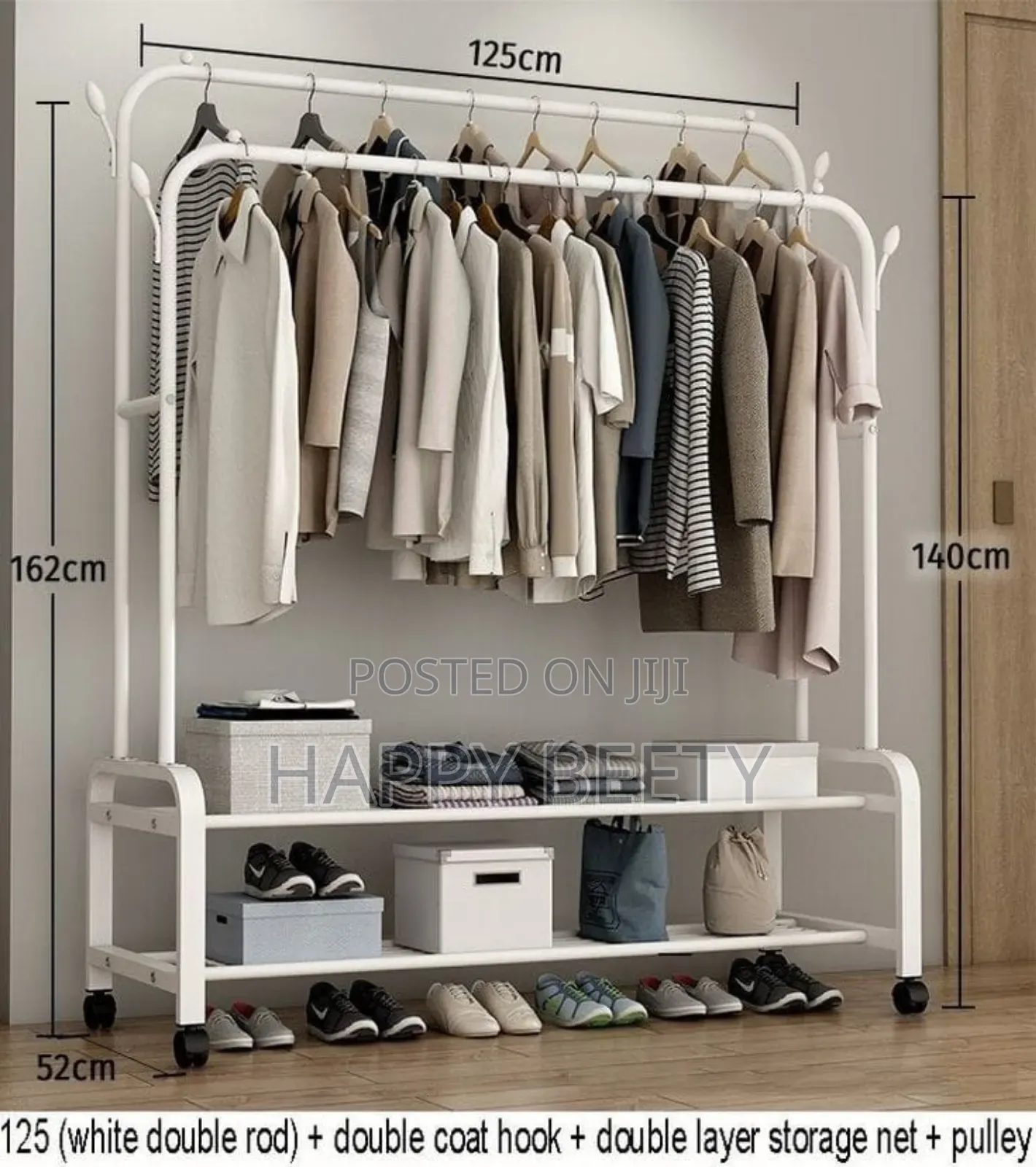Multifunctional Clothrack With Lower Integrated Shoe Rack