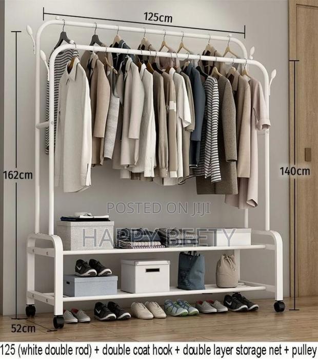 Multifunctional Clothrack With Lower Integrated Shoe Rack - thumbnail 2