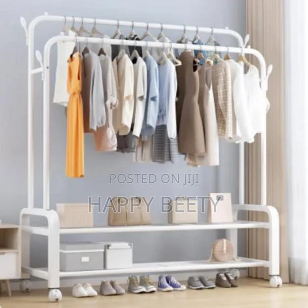 Multifunctional Clothrack With Lower Integrated Shoe Rack - thumbnail 3