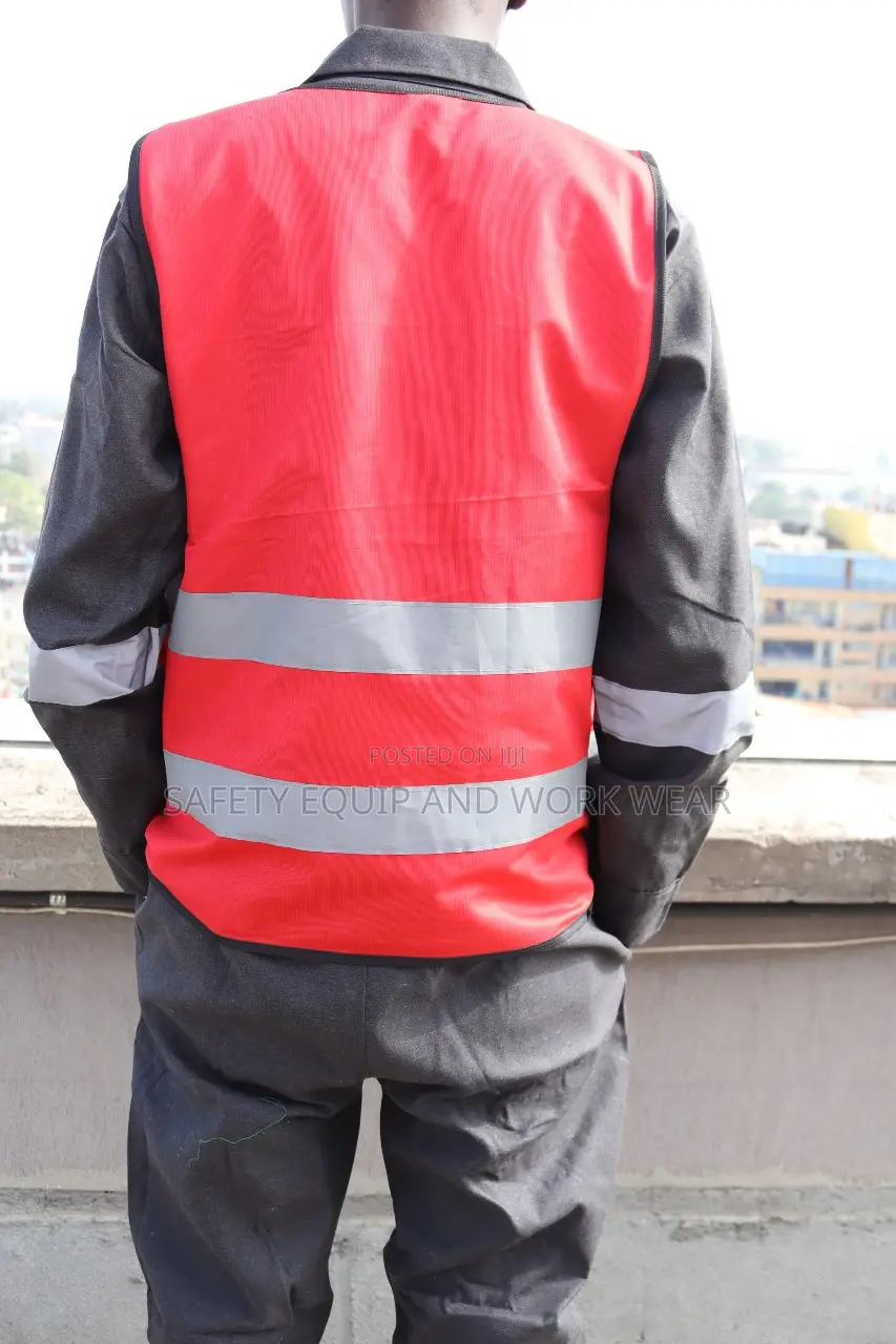 120gsm Red Reflctive Vest(Velcro Closure)
