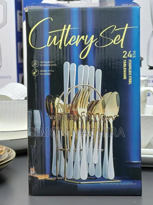 24pcs Cutlery Set Silver - main view