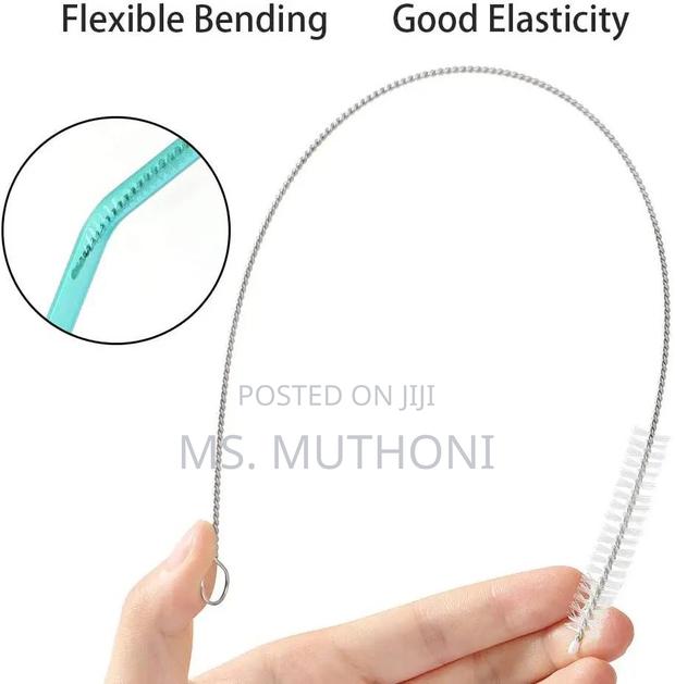 10pcs/Set Reusable Metallic Straw Cleaners - thumbnail 4
