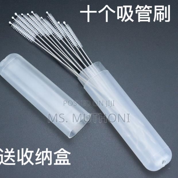 10pcs/Set Reusable Metallic Straw Cleaners