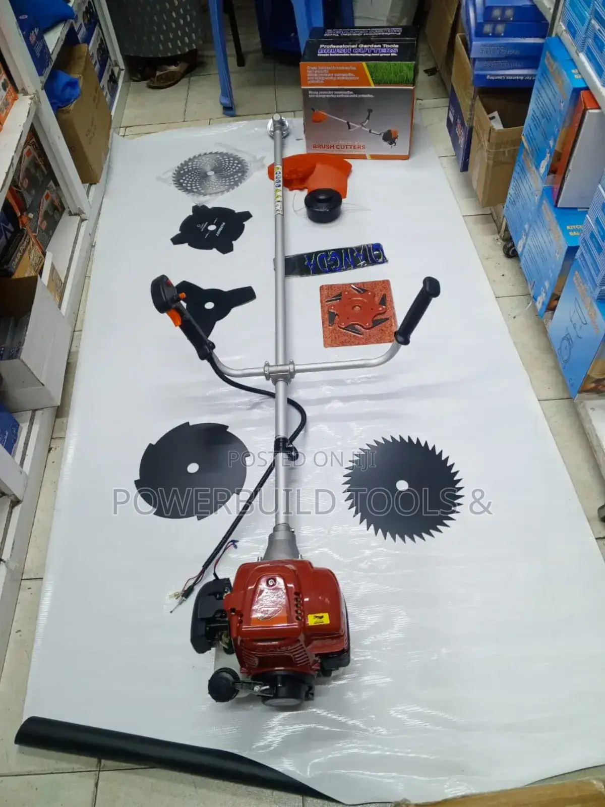 Side Pack Brushcutter With 8 Different Blades