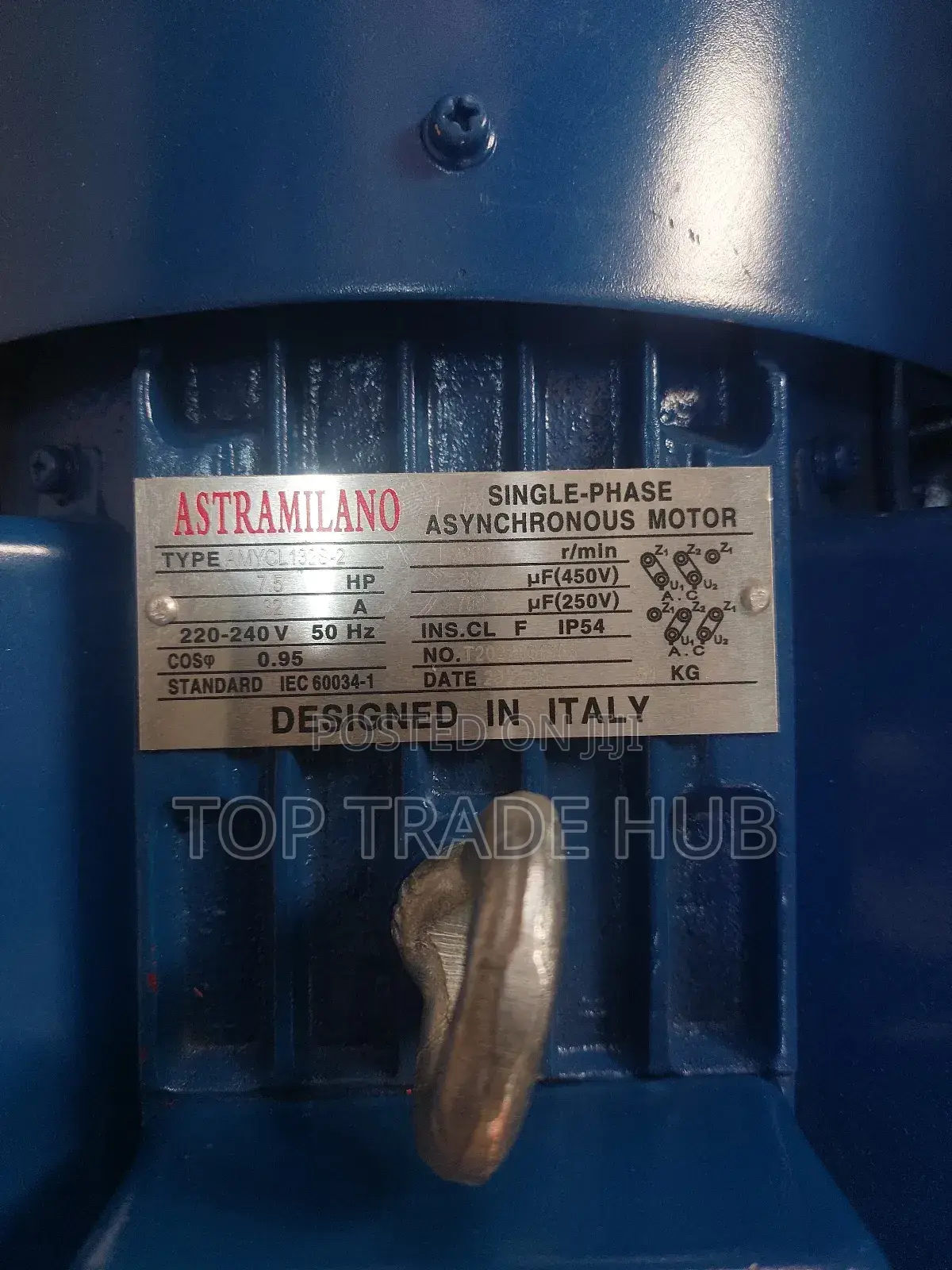 Astramilano Single Phase High Speed Motor 7.5HP