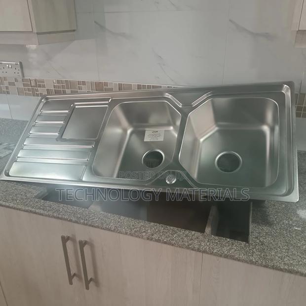 Kitchen Stainless Steel Double Bowl Single Drain Sink