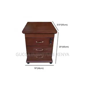 Cabinets:3-Drawer Simple Style Lockable Mobile Pedestal
