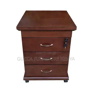 Cabinets:3-Drawer Simple Style Lockable Mobile Pedestal