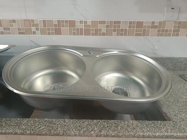 Stainless Steel Round Double Bowl Stainless Steel Sinks - thumbnail 2