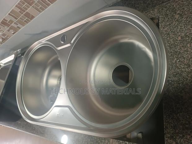 Stainless Steel Round Double Bowl Stainless Steel Sinks - thumbnail 3