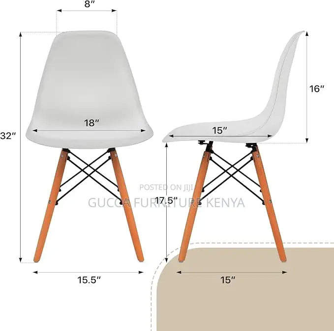 Home Chairs: Modern Plastic Dining Room Chairs Shell Shape