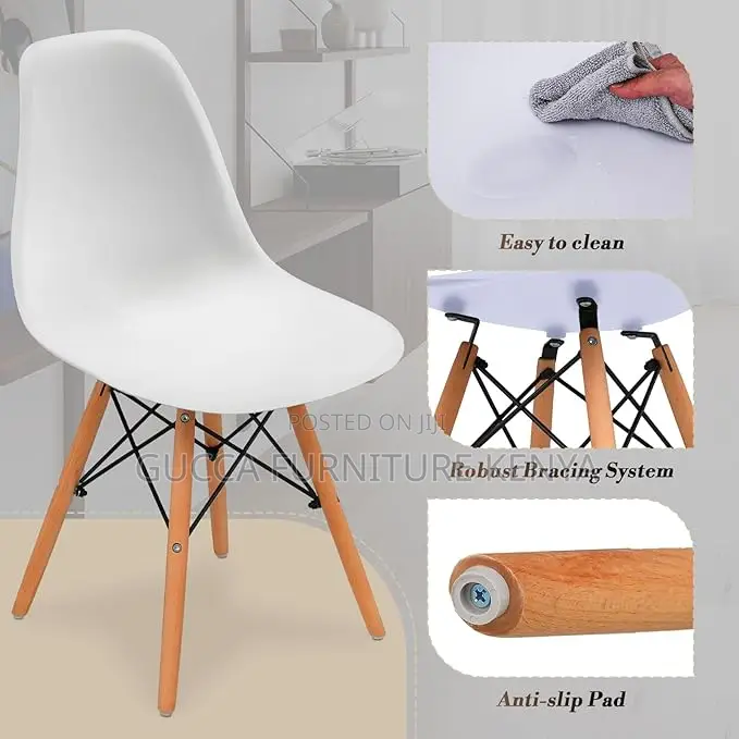Home Chairs: Modern Plastic Dining Room Chairs Shell Shape