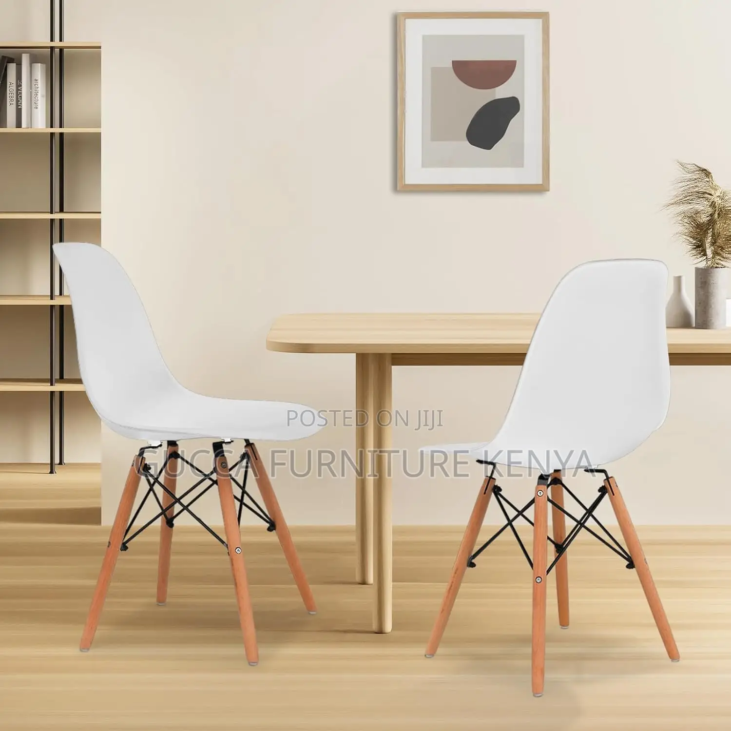 Home Chairs: Modern Plastic Dining Room Chairs Shell Shape