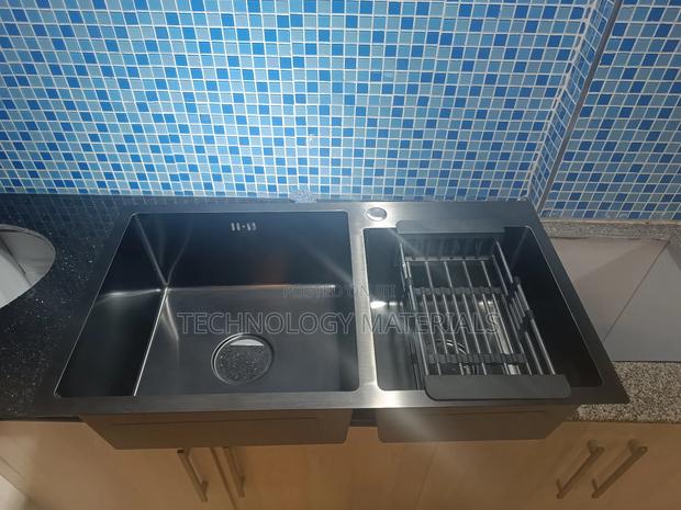 Heavy Gauge Black Granite Sink