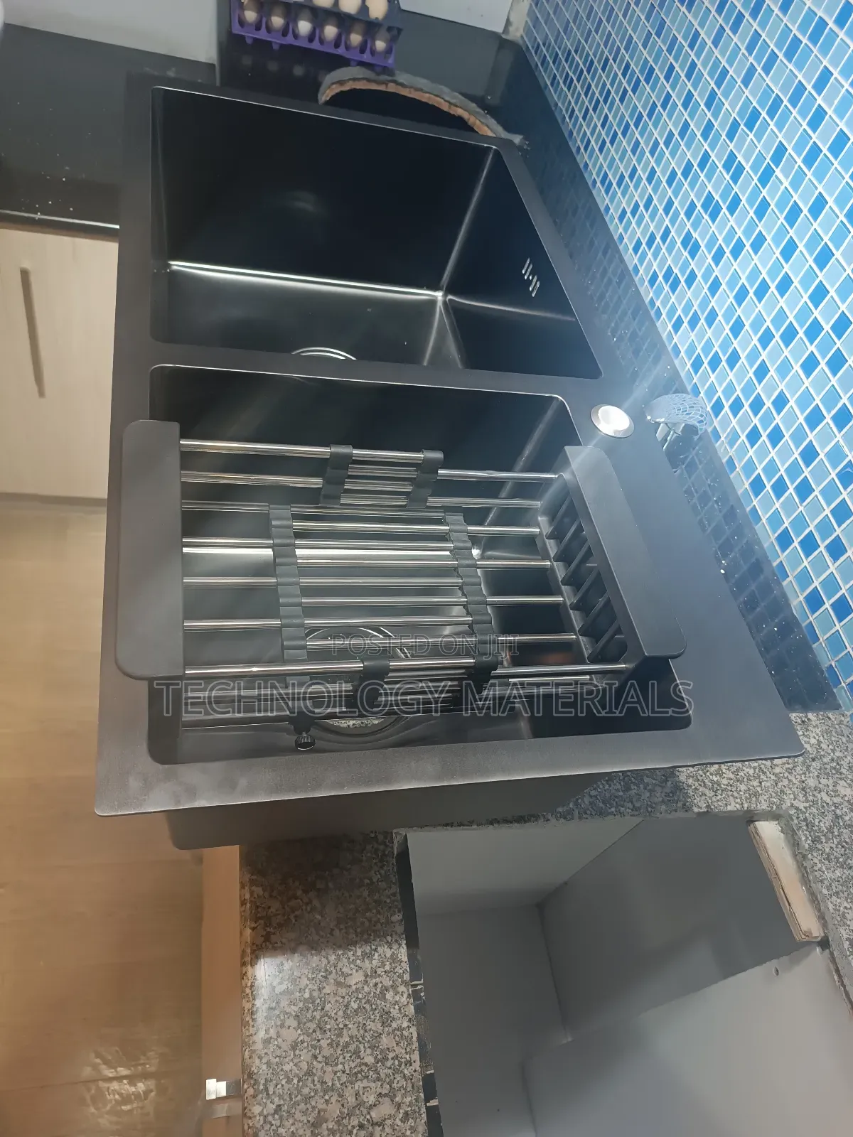 Heavy Gauge Black Granite Sink