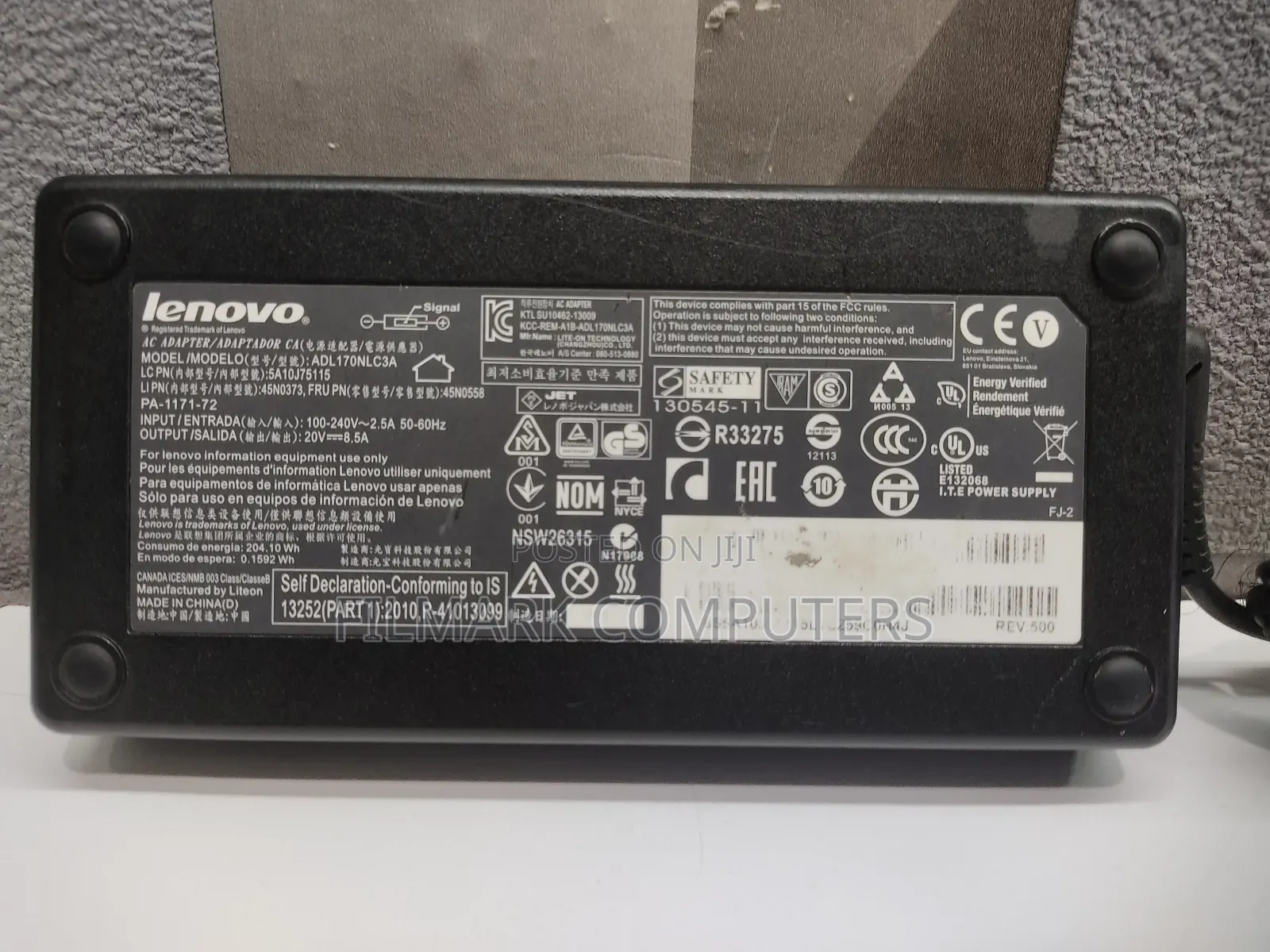 Genuine Original Lenovo 20v 8.5a Ac Power Adapter Charger