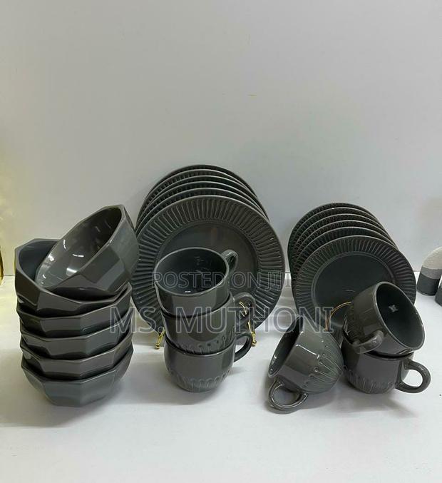 24 Pieces Dinner Set ( Gray ) - thumbnail 4