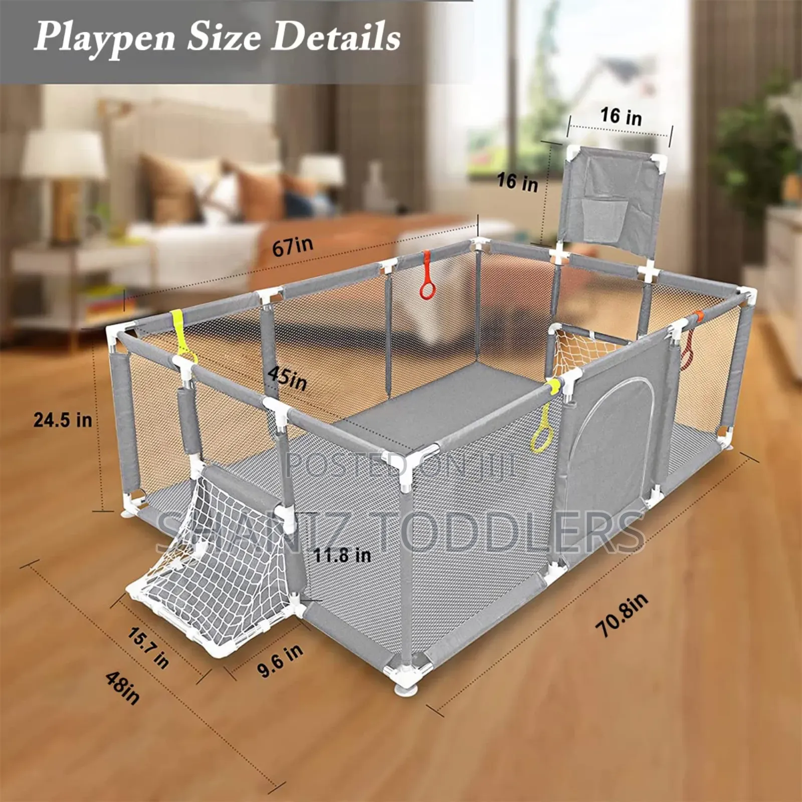 Grey Playpen Yard / Playpen Fence