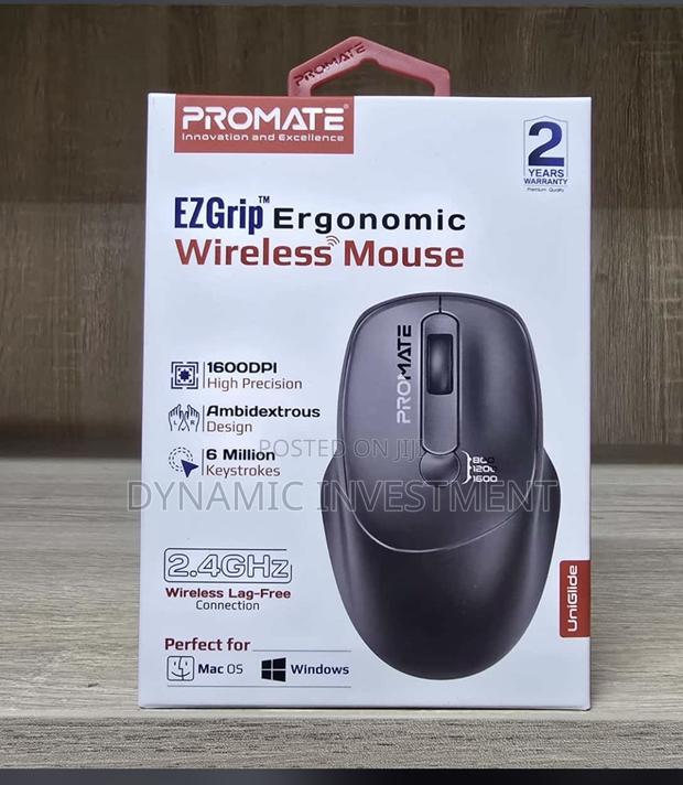 Promate Ergonomic Wireless Mouse - main view