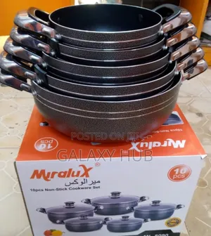 10 Pieces Miralux Nonstick Sufuria
