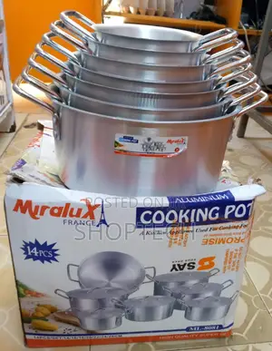 14 Pieces Miralux Stainless Sufuria Cookware Set