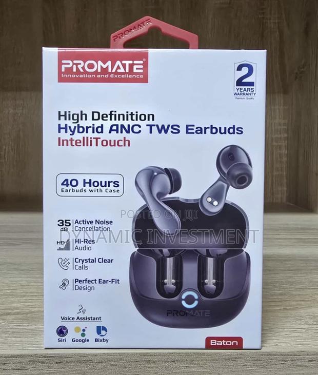 Promate High-Definition ANC Earbuds With Intellitouch - main view