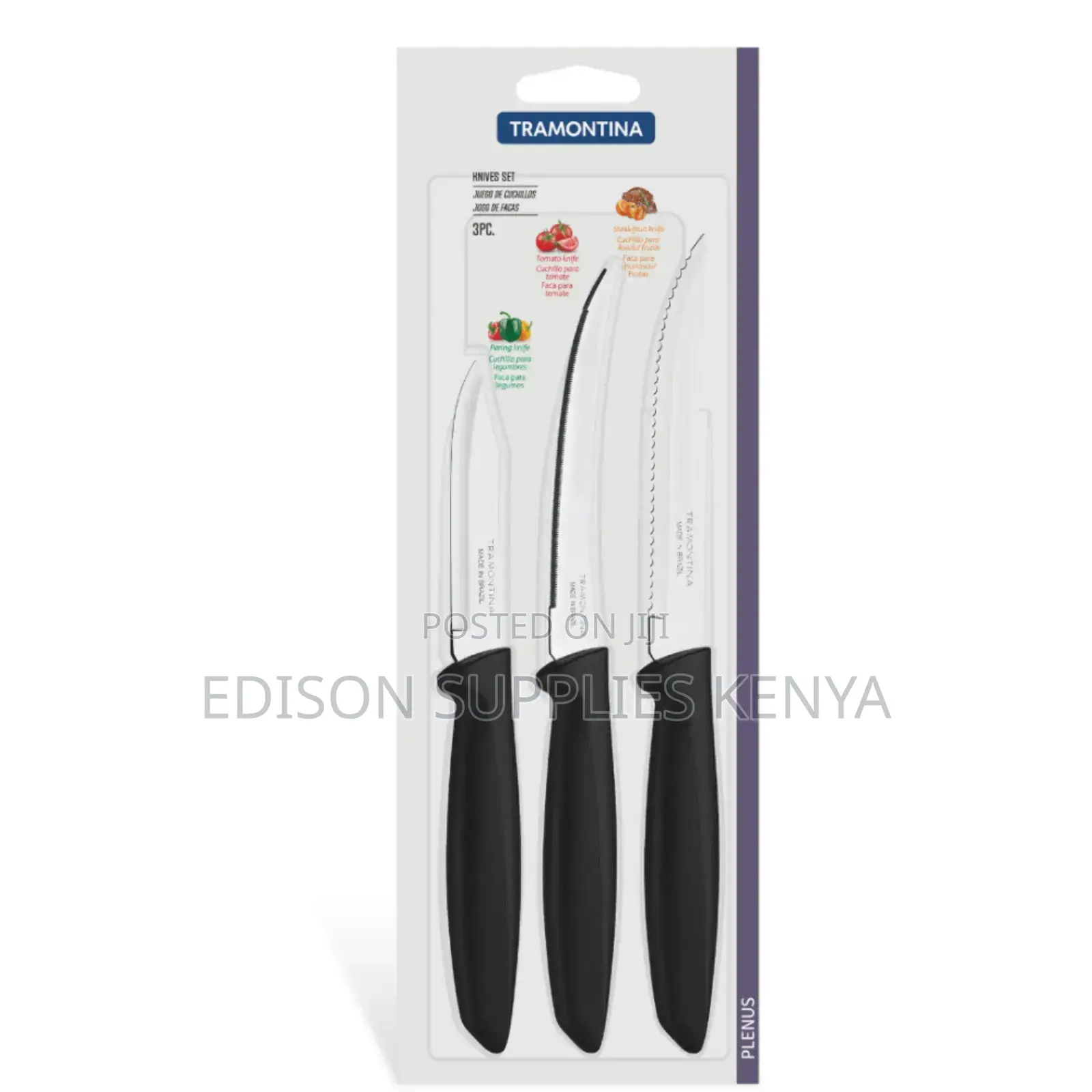 Tramontina Knife Set, 3pc Tramontina Mini Knives Set BRAZIL