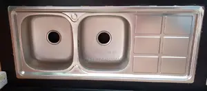 Double Bowl Single Drain Kitchen Sink