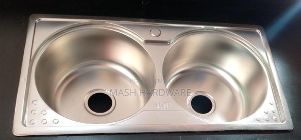 Double Bowl Kitchen Sink (Round) - main view