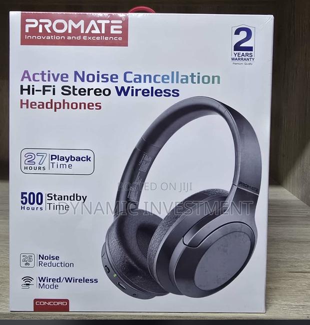 Promate ANC High-Fidelity Stereo Wireless Headphones