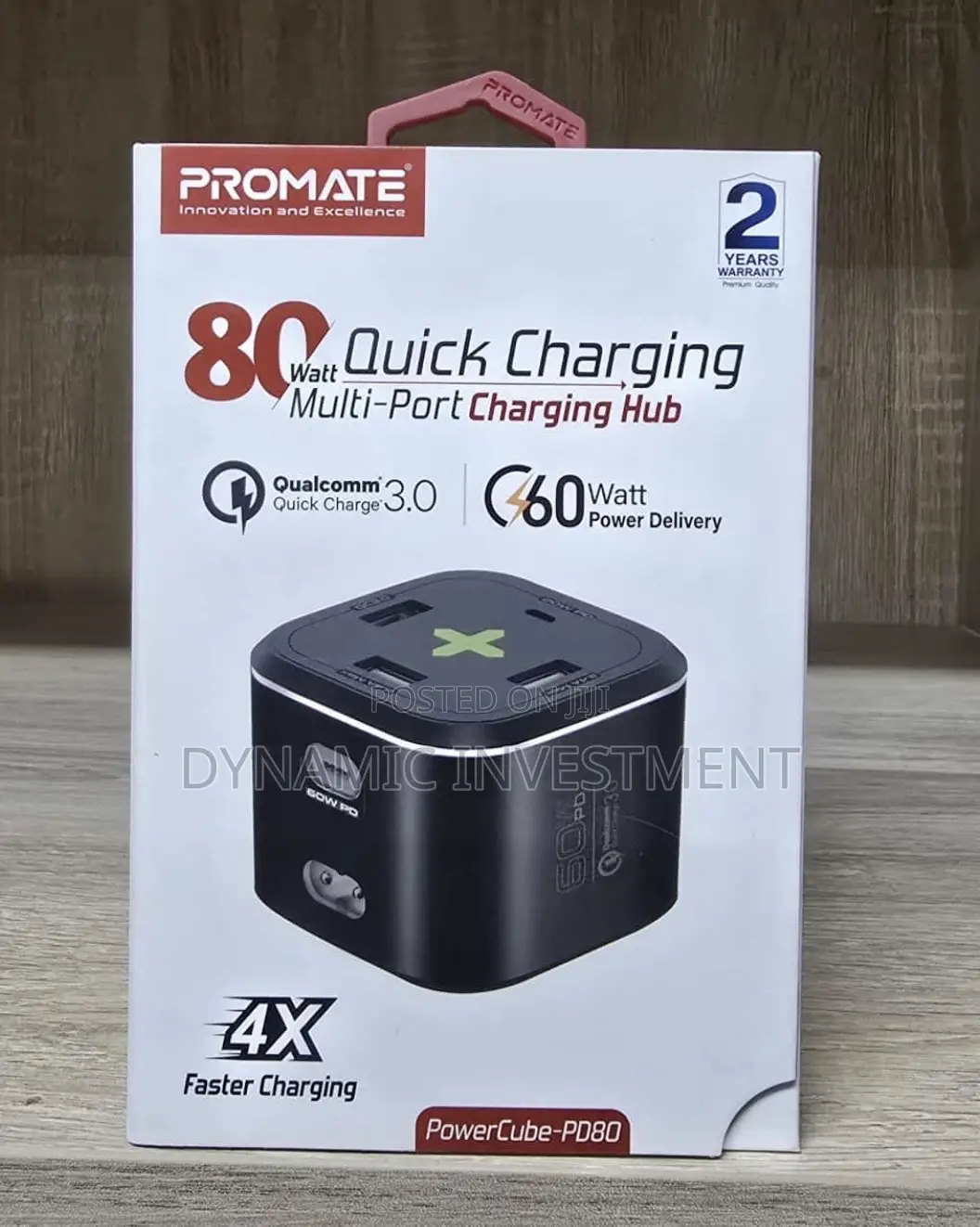 Promate 80W Quick Charging Multi-Port Charging Station Hub