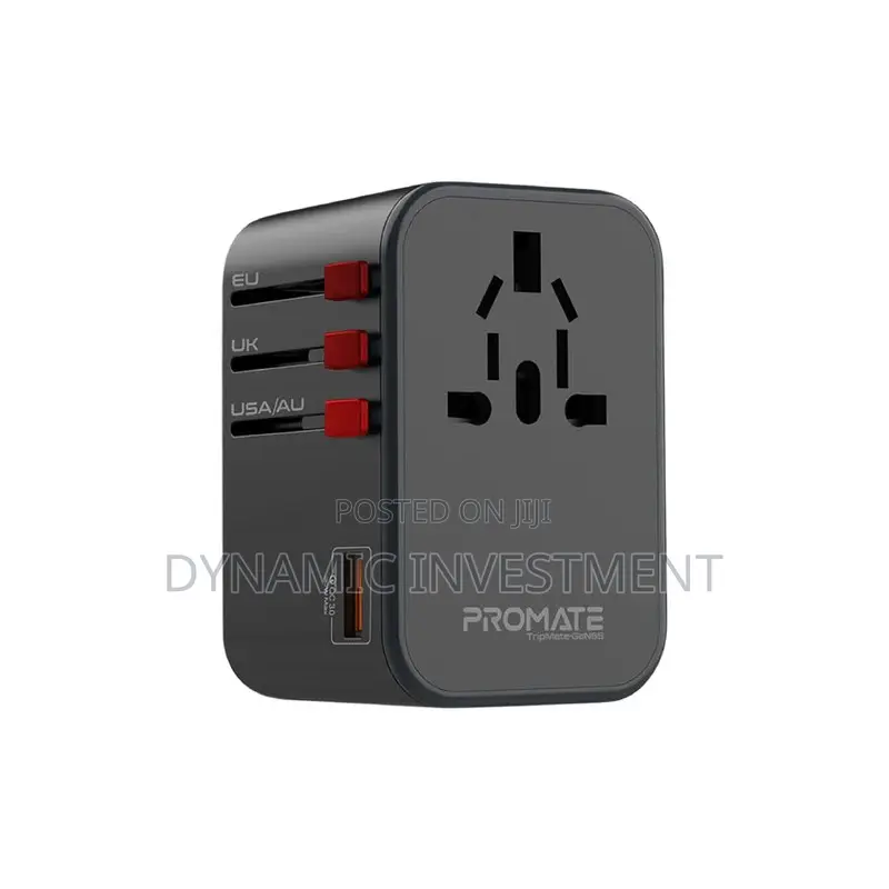 Promate 65W Power Delivery Ganfasttm Travel Adapter