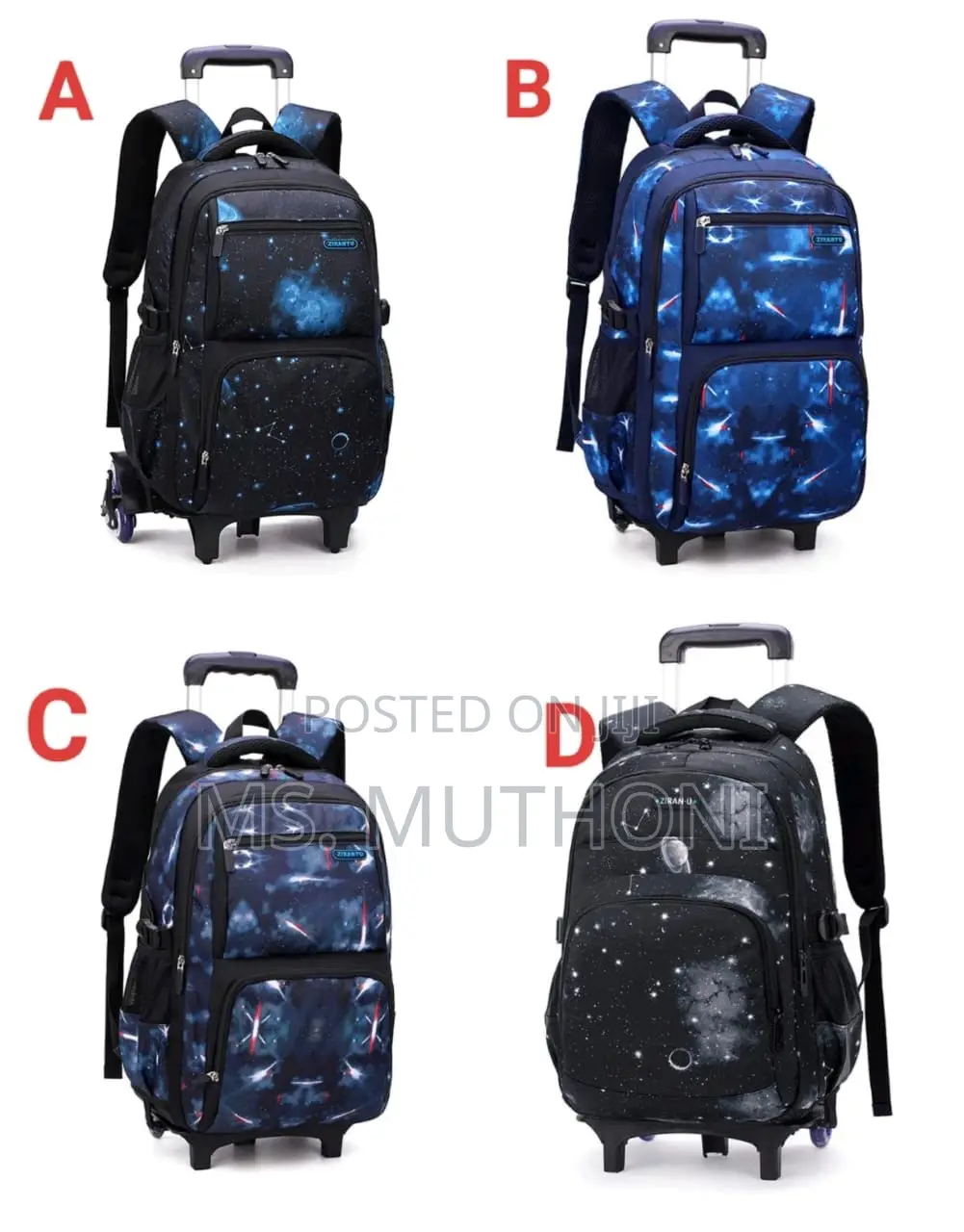 Rolling Trolley School Bag*