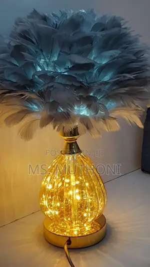 Crystal Feather Lamp Table