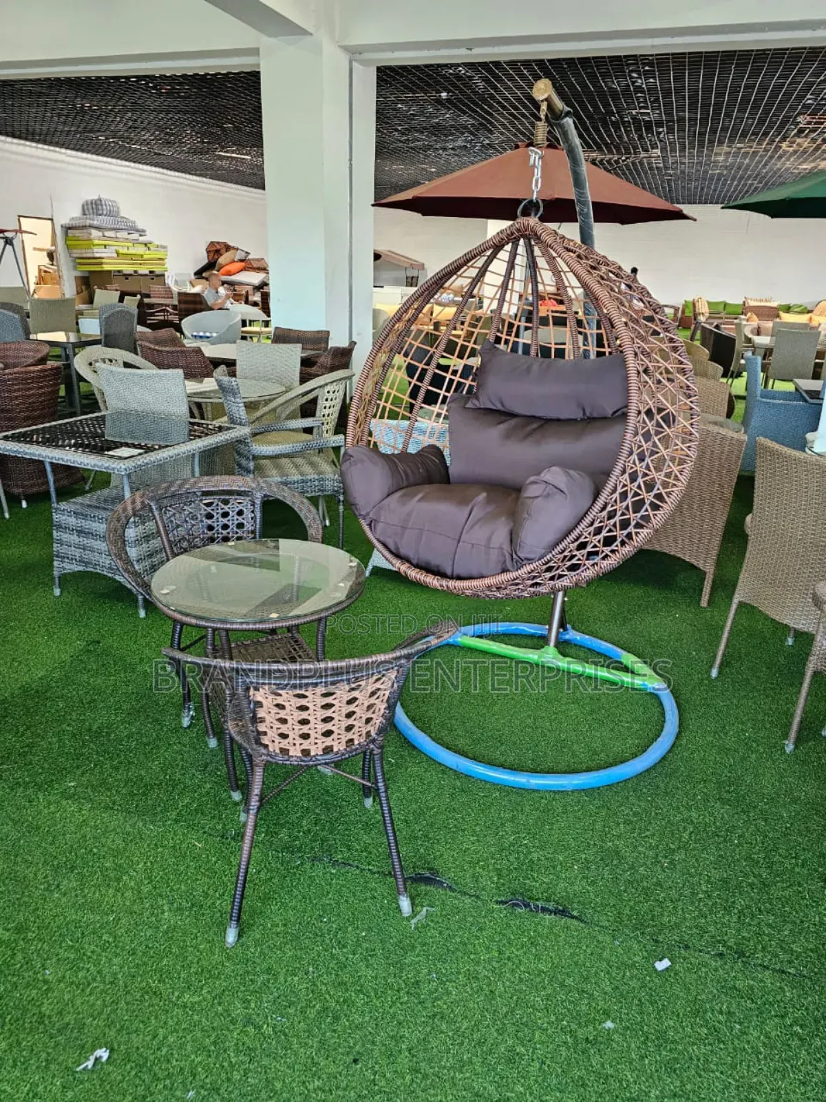 Outdoor Hammock Swing Chair and 2seats Table