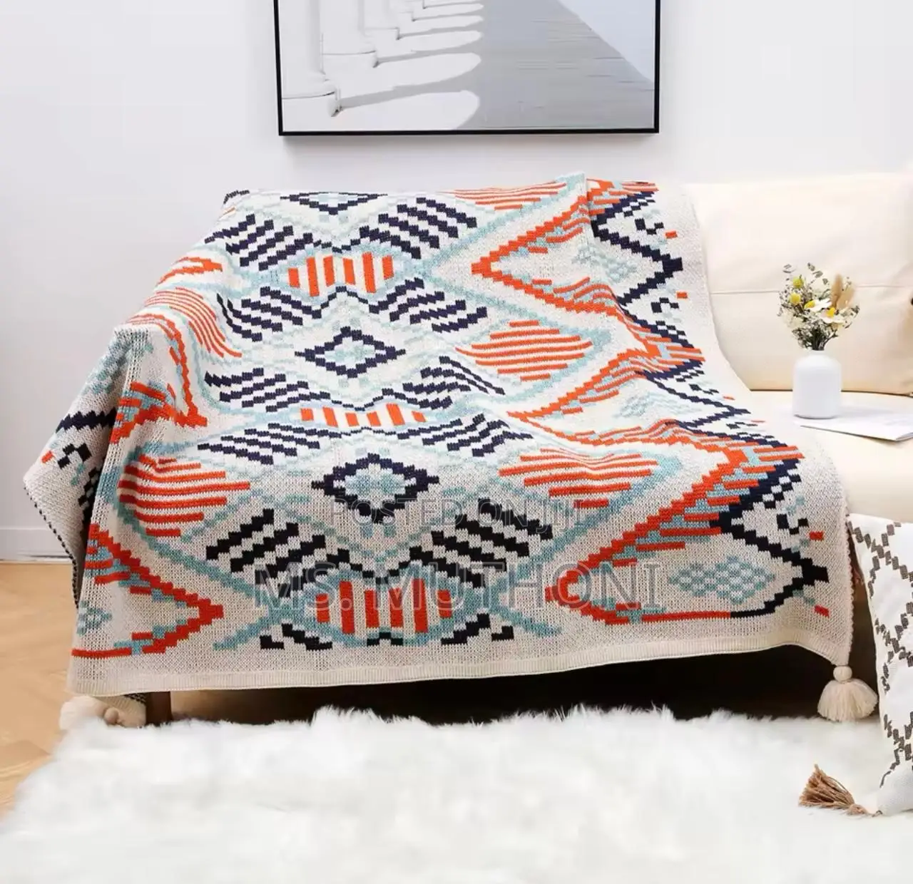Quality Modern Throw Blanket - Knitted