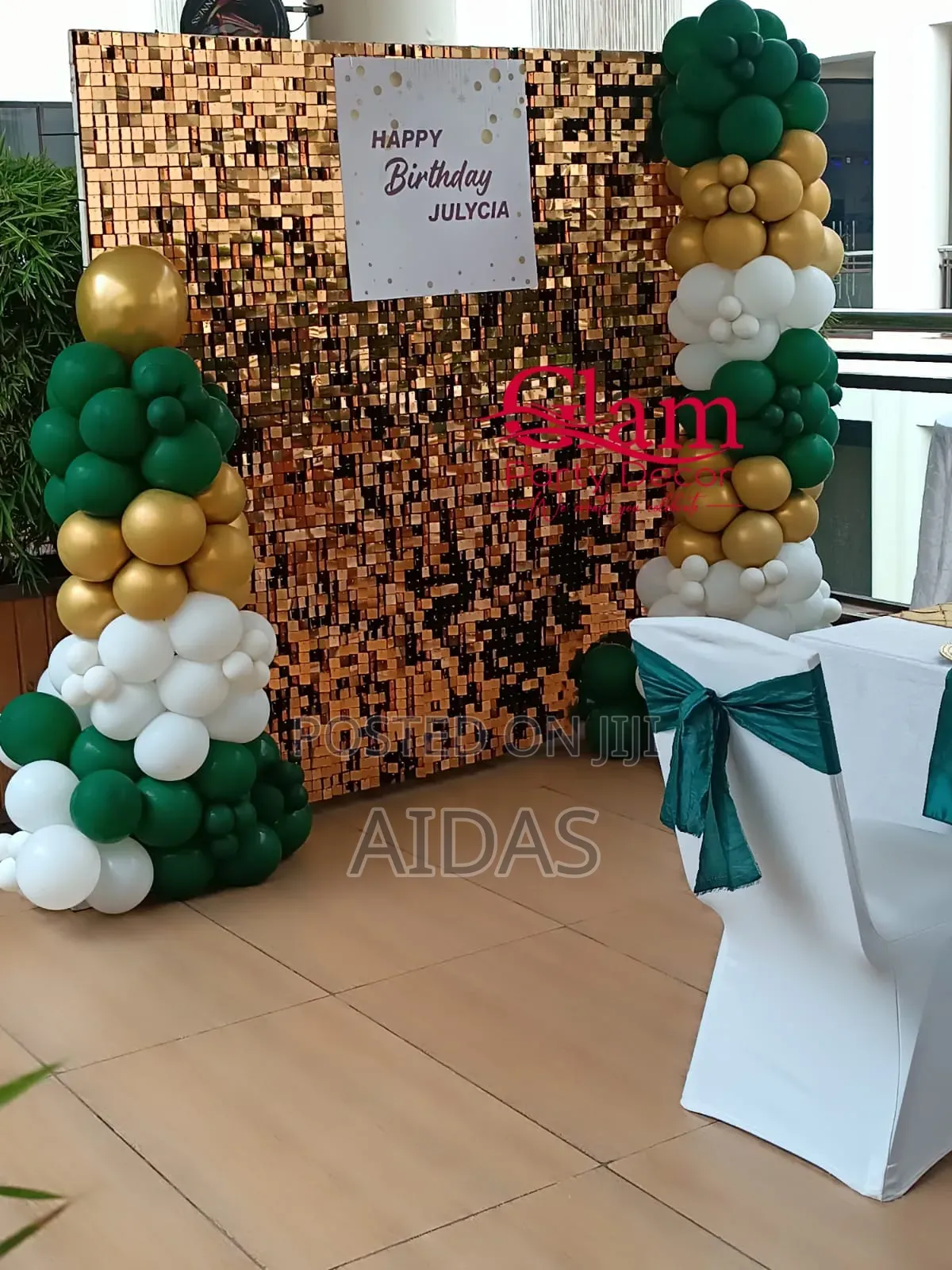 Gold Mini Shimmer Wall for Hire