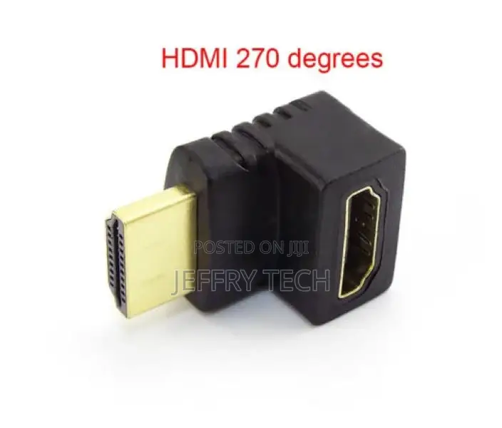 HDMI Male to Cable Female Connector Adapter 90° Right Angle