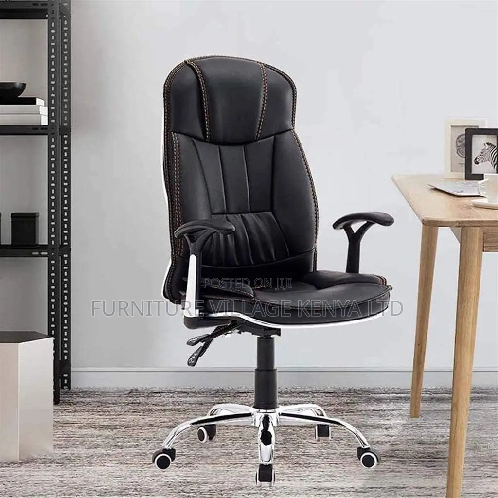 Executive Chair; Generic Orthopedic High-Back Leather Seat