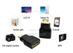 Mini HDMI Male to HDMI Female Adapter 1080p Video Converter