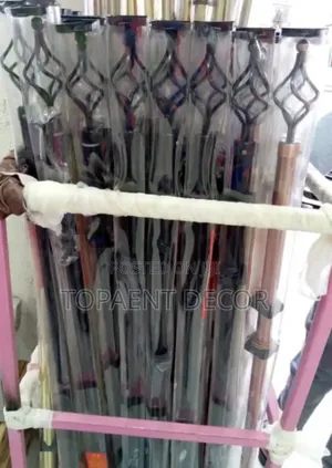 3m Shiny Double Black Adjustable Window Curtain Rods