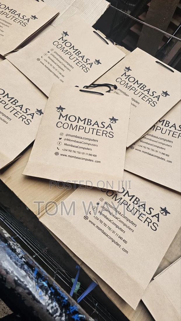 A4 Khaki Bags Printed With Your Shop Name