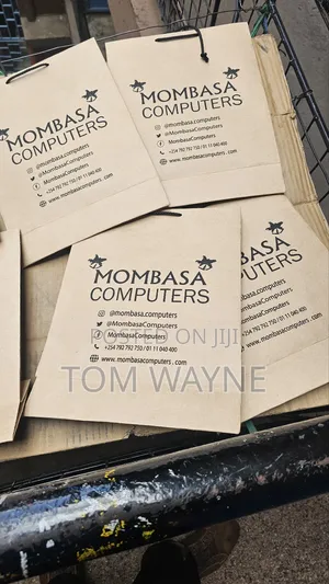 A4 Khaki Bags Printed With Your Shop Name
