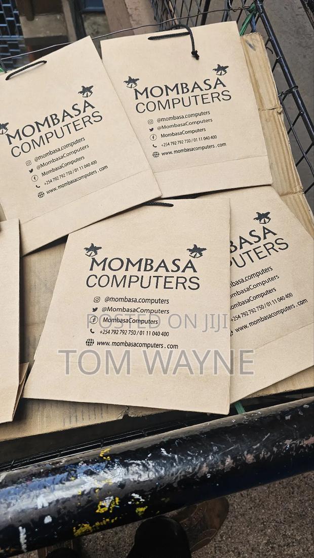A4 Khaki Bags Printed With Your Shop Name - thumbnail 2