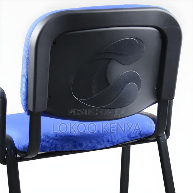 Office Chair: Fabric Low Back Metallic Office Chair - thumbnail 2