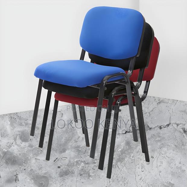 Office Chair: Fabric Low Back Metallic Office Chair - thumbnail 3