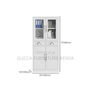 Cabinets: Office 2-Door Steel Vertical Cabinet With Storage