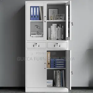 Cabinets: Office 2-Door Steel Vertical Cabinet With Storage